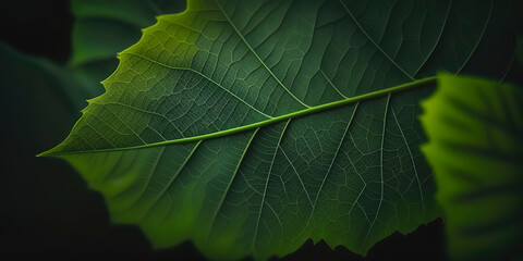 Leaves Leaf texture, green organic background. AI-Generated