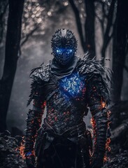 Fototapeta premium Glowing Futuristic Soldier