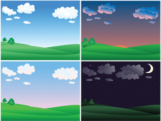 Obraz premium Different time of the day