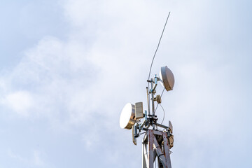 mobile signal transmitter and wifi on the pole