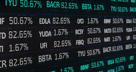 Image of statistics and financial data processing