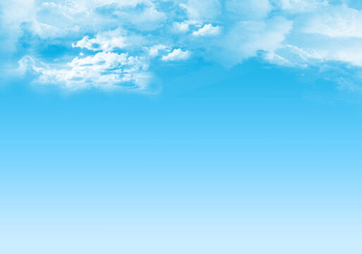 Blue sky background with tiny clouds. Nature background.