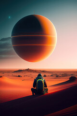 Naklejka na ściany i meble Mars red planet