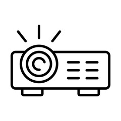 Projector Icon Logo Design Vector Template Illustration Sign And Symbol Pixels Perfect
