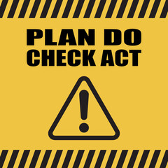 Logo Plan Do Check Act. - obrazy, fototapety, plakaty