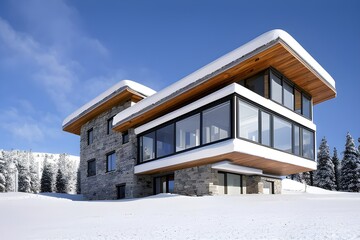 Modern House in Mountains