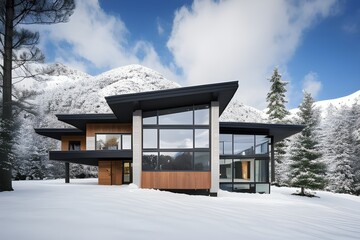 Modern House in Mountains