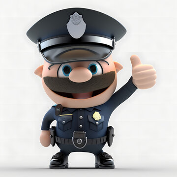 3d render of a policeman