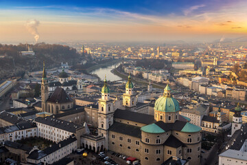 Salzburg Cathedral, Austria - obrazy, fototapety, plakaty