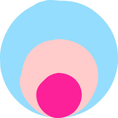 Obraz premium Bright and colorful concentric circle diagram illustration