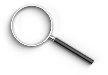 Magnifying glass isolated on transparent background