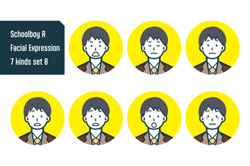 男子校生のバストショット7点セットNo.8