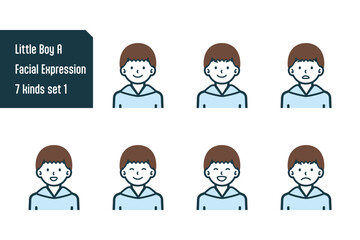 男の子のバストショット7点セットNo.1