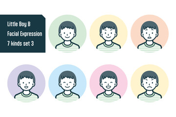 男の子のバストショット7点セットNo.3