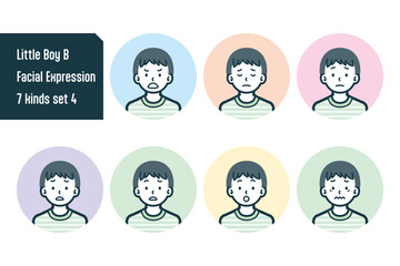 男の子のバストショット7点セットNo.4