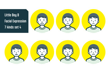 男の子のバストショット7点セットNo.8