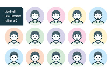 男の子のバストショット14点セットNo.2