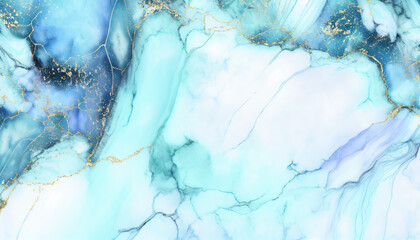 Abstract blue marble liquid texture