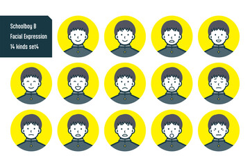 男子校生のバストショット14点セットNo.4