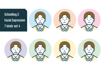 男子校生のバストショット7点セットNo.4