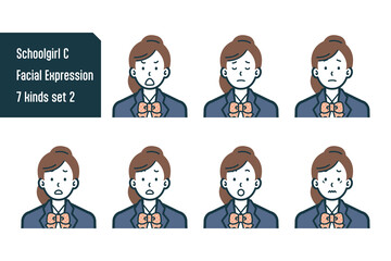 女子校生のバストショット7点セットNo.2