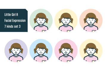 女の子のバストショット7点セットNo.3