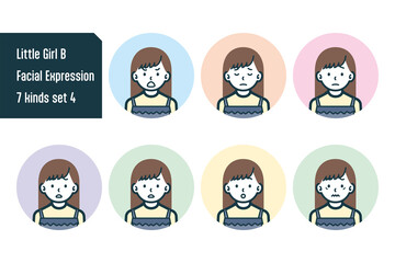 女の子のバストショット7点セットNo.4