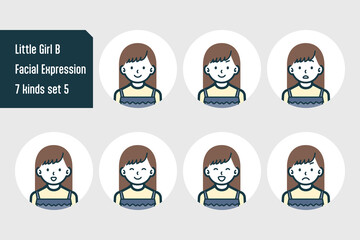 女の子のバストショット7点セットNo.5