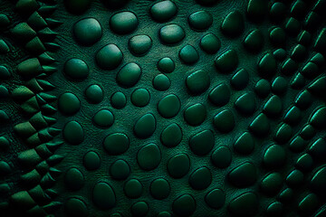 Green crocodile leather texture.  Generative AI. - obrazy, fototapety, plakaty