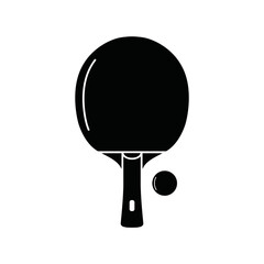 Hand drawn of Rackets for playing table tennis. Illustration on white background