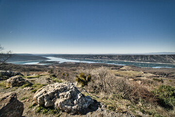 Sainte-Croix lake (Gorges du Verdon) in the Provence-Alpes-Côte d'Azur region, France