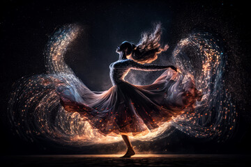 dancer long exposure, ai