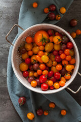 Colorful Tomatoes, Overhead for Cooking