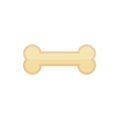 Dog bone outline icon. Vector illustration.