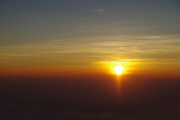 sunset in the mountains