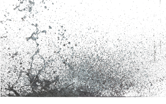 Blur Defocus Image of Water hit wall ground, explode into drop droplet. Amount Water attack impact and fluttering in air explosion. Stop motion freeze shot. Splash Water for texture elements