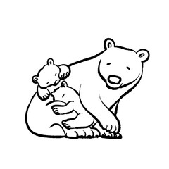 白熊 イラスト ぬりえ