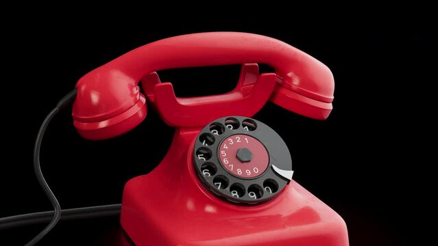 retro ringing dial-up phone animation