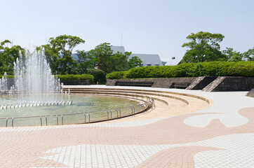  長崎平和公園中央にある噴水3