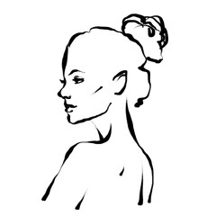 Abstract female line drawing, continuous line art abstract drawing. Woman Fashion Minimalist Concept, Beauty Drawing, black and white Illustration for logo, sublimation, prints, T-shirt