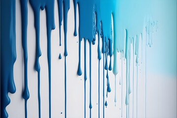 Dripping Paint Background Design - blue colors