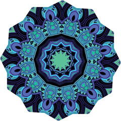 Beautiful round pattern. Vector file for designs.