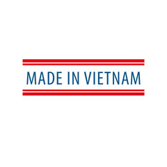 Made in Vietnam stamp icon vector logo design template