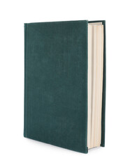 One old hardcover book isolated on white