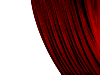 重厚な赤い幕の劇場　PNG素材
