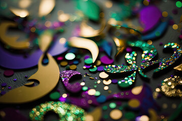 Fototapeta na wymiar Mardi Gras Confetti