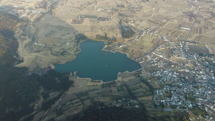 aerial view of the river