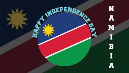 Namibia happy independence day celebration banner.