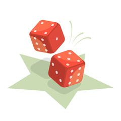3D Isometric Flat  Icon of Dice