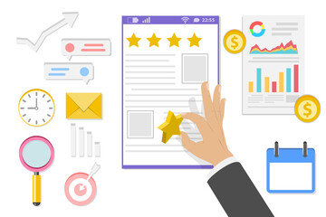 Flat  Conceptual Illustration of Online Reputation Management